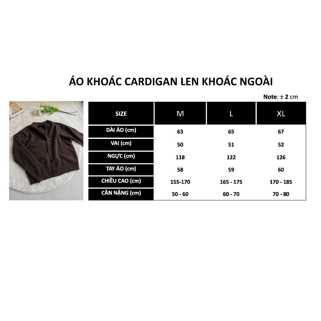 Áo Khoác Len Cardigan 𝐂𝐎𝐎𝐋𝐂𝐑𝐄𝐖 Basic Mềm Mịn Form Rộng Unisex Phong Cách Hàn Quốc ALD 04 AKD073 | BigBuy360 - bigbuy360.vn