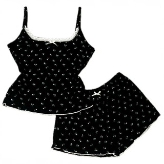 Set Bộ Ngủ Nữ 2 Dây Phôm Ôm Hoạ Tiếc [XmFamily] chất thun tăm mịn mát co giãn 4 chiều