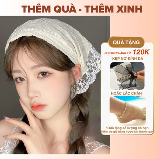 [🔥XƯỞNG SALE SẬP SÀN🔥] Băng Đô Ren Kiểu Pháp, Ngọt Ngào, Khăn Turban Phối Ren Thời Trang K360