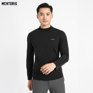 Áo Thun Nam dài tay Mentoris Cổ cao, giữ nhiệt tốt, co dãn tốt, thiết kế basic dễ phối đồ MDT03