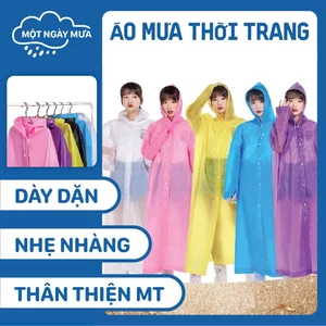 Áo Mưa 1 Người (Bít Toàn Thân) - Vải Poly Mỏng Mềm, Không Thấm, Không Mùi Dùng Nhiều Lần (tiết kiệm)
