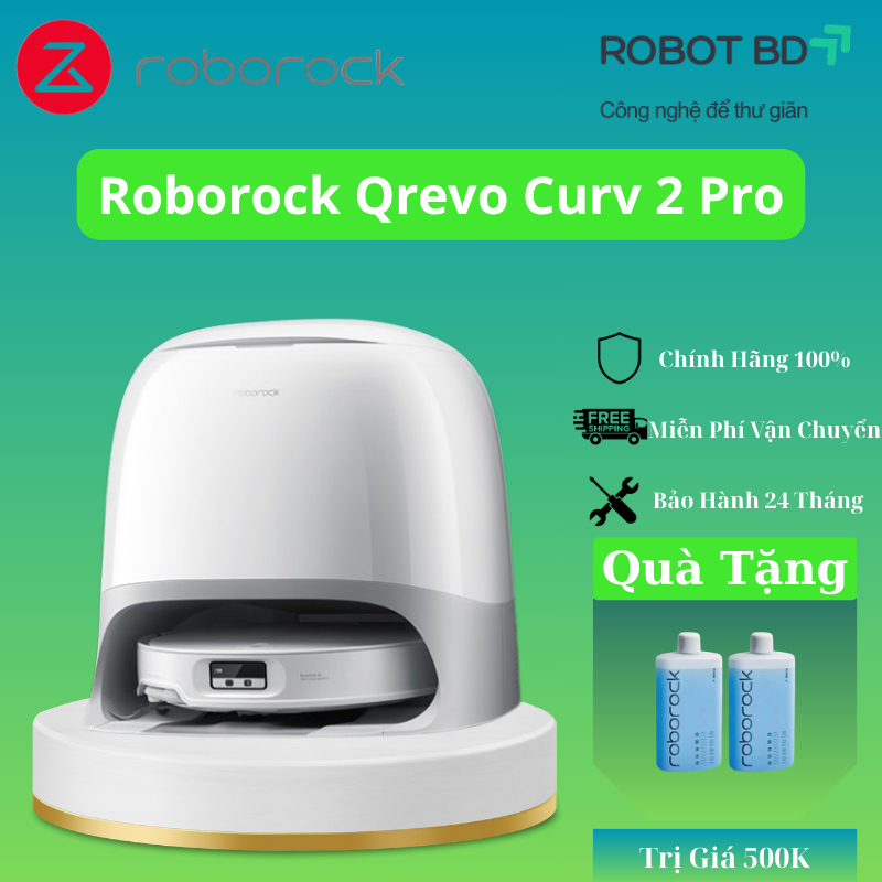 [CHÍNH HÃNG] Robot Hút Bụi Roborock Qrevo Curv 2 Pro
