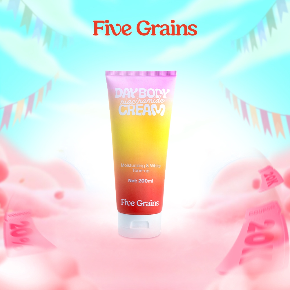 Kem dưỡng Cao cấp Five Grains trắng da Niacinamide, Alpha-Arbutin nâng tone ban ngày 200ML