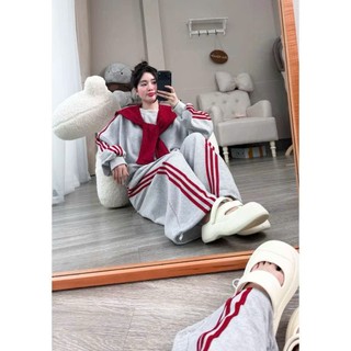 [BST Mùa Đông] Tổng Hợp Bộ Nỉ Nữ Form Rộng - Set Sweater Kèm Quần Suông - Mickey/Kẻ Sọc/Cổ Khăn Hot Trend 2025