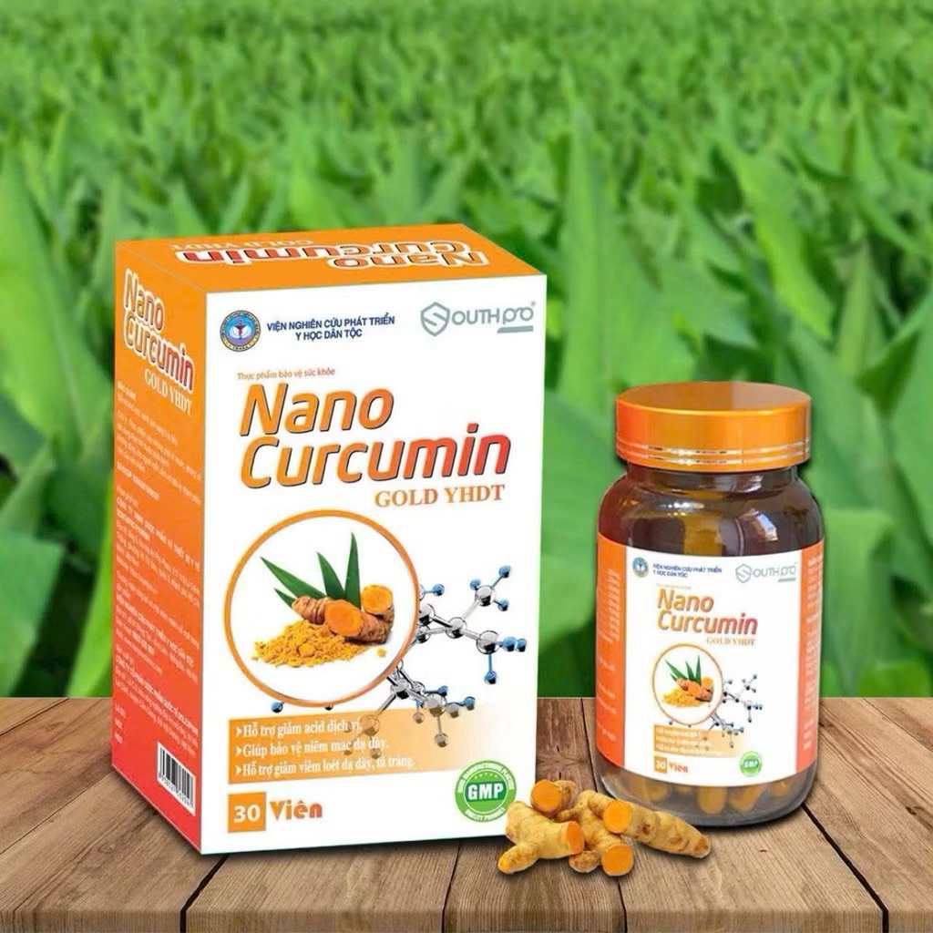 Nano Curcumin Gold YHDT – Hỗ trợ dạ dày, hỗ trợ tiêu hóa – Hộp 30 viên