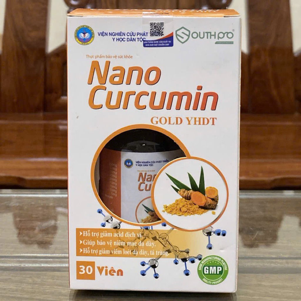Nano Curcumin Gold YHDT – Hỗ trợ dạ dày, hỗ trợ tiêu hóa – Hộp 30 viên