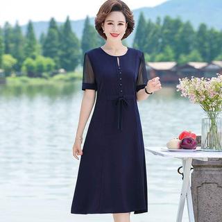 Đầm Trung Niên Phối Tay Ren Sang Trọng VH58