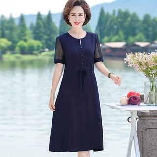 Đầm Trung Niên Phối Tay Ren Sang Trọng VH58