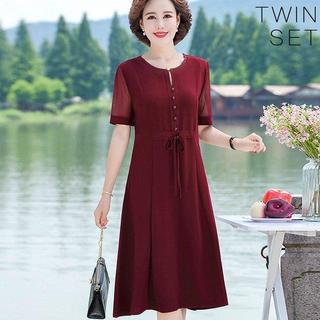 Đầm Trung Niên Phối Tay Ren Sang Trọng VH58