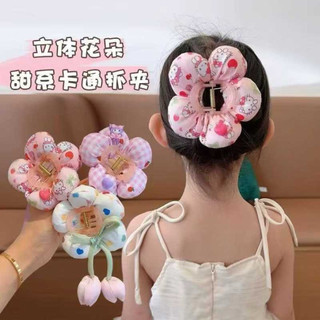 Kẹp gấp tóc phối hoa cho bé sz8cm