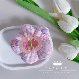 Kẹp gấp tóc phối hoa cho bé sz8cm