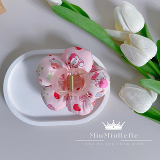 Kẹp gấp tóc phối hoa cho bé sz8cm
