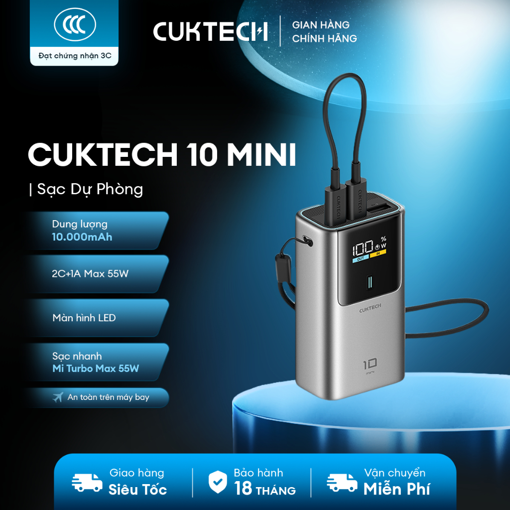 CUKTECH 10 SERIES Sạc Di Động  | Bảo Hành 18 Tháng PB150P PB100P PB1055 | BigBuy360 - bigbuy360.vn
