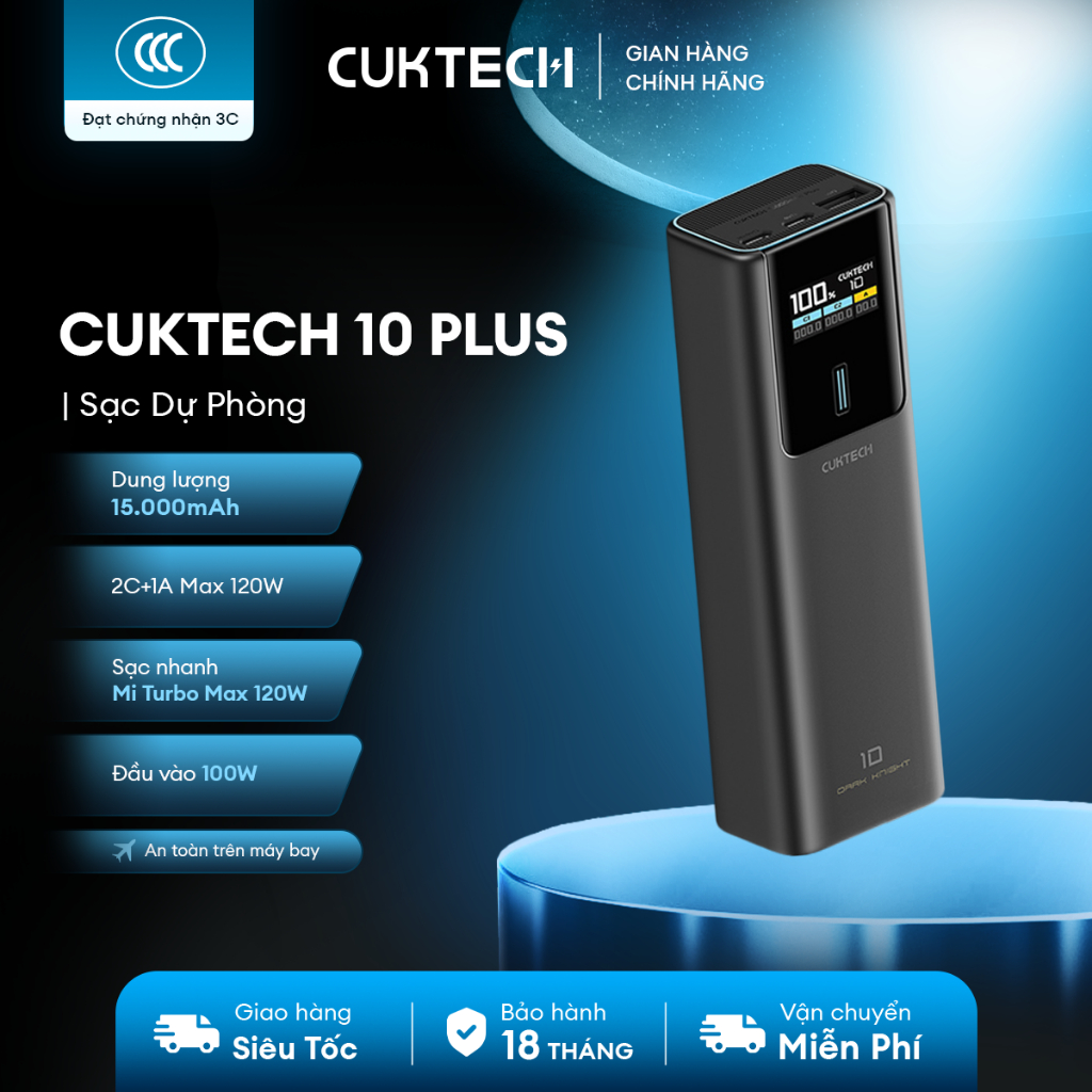 CUKTECH 10 SERIES Sạc Di Động  | Bảo Hành 18 Tháng PB150P PB100P PB1055 | BigBuy360 - bigbuy360.vn