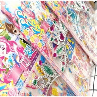 sỉ túi 6 tờ hình dán sticker nhựa nổi thời trang công chúa kèm vương miệng k77