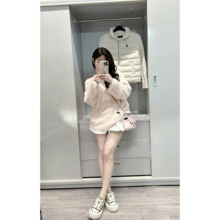 LT - Áo len nữ cổ tròn dài tay thu đông, chất liệu len lông siêu ấm, fom dài free size 1410