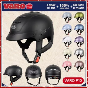 Mũ Bảo Hiểm Nửa Đầu VARO P10 Chính Hãng – Thông Gió Đa Chiều, Thiết Kế Thể Thao Đi Xe Máy - Freesize