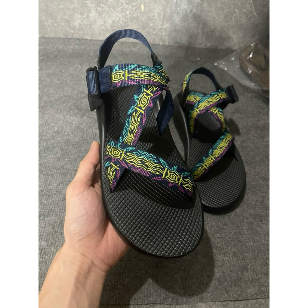 Giầy sandal chaco ( 38 - 43 ) Màu dây thổ cẩm tím xanh