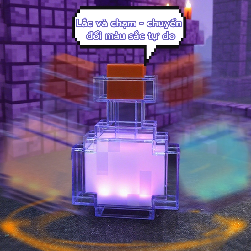 Minecraft ngọn đuốc nhỏ ánh sáng ban đêm, đèn trang trí phòng,Đồ chơi trẻ em
