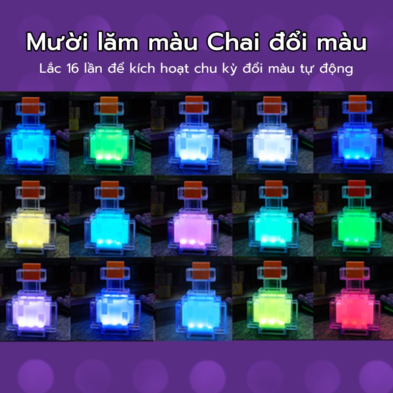 Minecraft ngọn đuốc nhỏ ánh sáng ban đêm, đèn trang trí phòng,Đồ chơi trẻ em