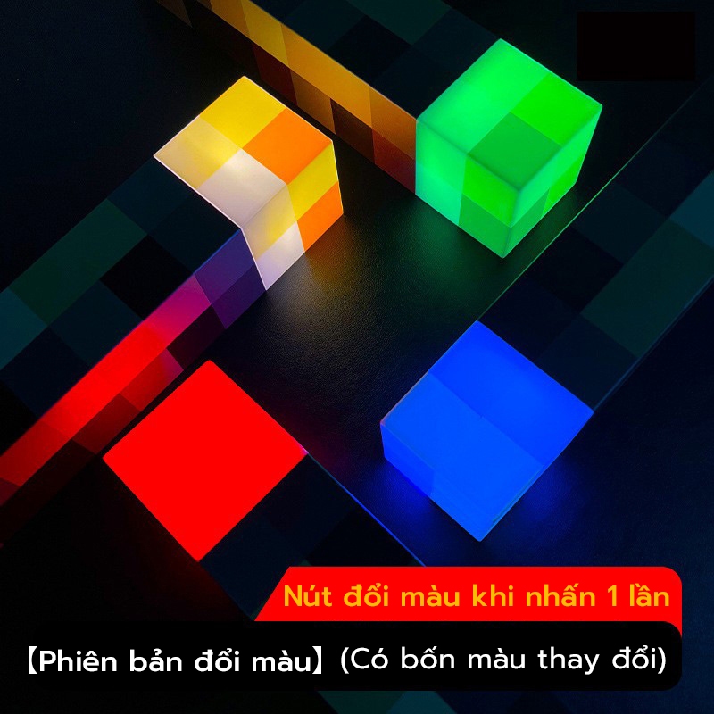 Minecraft ngọn đuốc nhỏ ánh sáng ban đêm, đèn trang trí phòng,Đồ chơi trẻ em