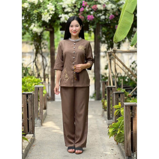 Trụ Tròn Phối Lụa Hàn AnNhiên #Quần Áo Nữ Jacket Top Kem Dress Women