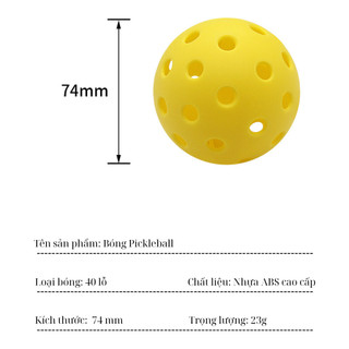 BÓNG TẬP PICKLEBALL - PHỤ KIỆN PICKLEBALL - EMMA ĐỒ TẬP