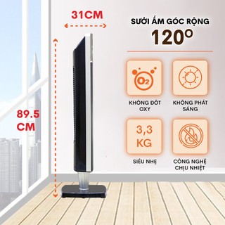 Quạt sưởi Ceramic để sàn FujiE CH-2000 Máy sưởi ấm  - Đèn led hiển thị nhiệt độ - Bảo hành toàn quốc