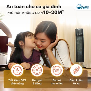 Quạt sưởi Ceramic để sàn FujiE CH-2000 Máy sưởi ấm  - Đèn led hiển thị nhiệt độ - Bảo hành toàn quốc