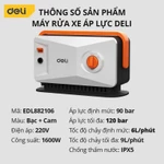 [HỎA TỐC] Máy Rửa Xe Mini Động Cơ Lõi Đồng Deli Cao Áp Chính Hãng 1 Đổi 1 Bảo Hành 36 Tháng Xịt Rửa Áp Lực Cao — ảnh 5