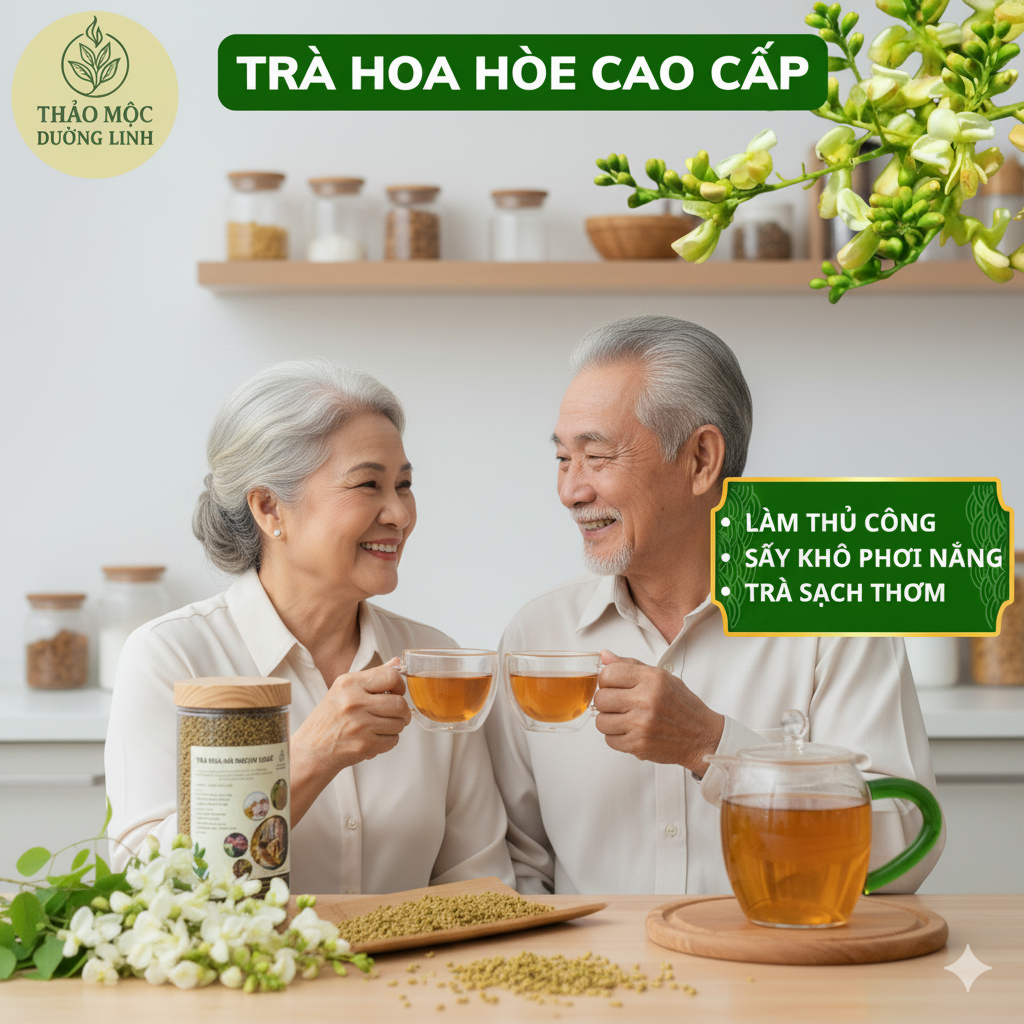 Trà Hoa Hòe Sao Khô [Đặc Biệt] Mùi Thơm, Hỗ Trợ Ổn Định Huyết Áp, Chống Sơ Vữa Động Mạch