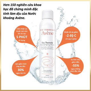 Xịt khoáng cấp ẩm làm dịu da Avène Thermal Spring Water giúp da mịn màng tươi mát 300ml
