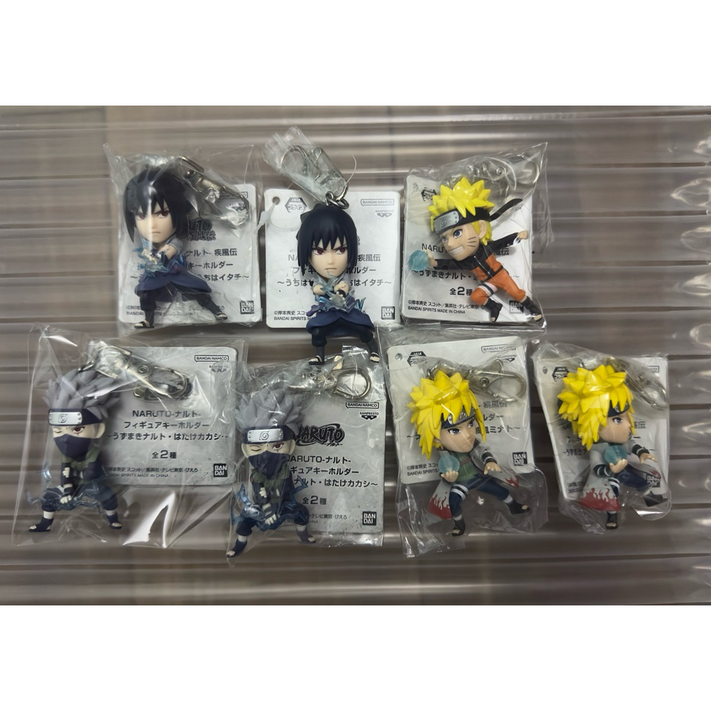 Móc khoá chính hãng Bandai - Minato, Naruto, Itachi, Sasuke