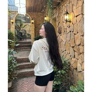 Áo Hoodie nỉ unisex stanford university form rộng, hoodie zip khoá kéo dáng oversize nam nữ