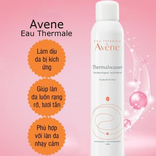 Xịt khoáng cấp ẩm làm dịu da Avène Thermal Spring Water giúp da mịn màng tươi mát 300ml