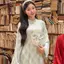 CÓ BIGSIZE - Áo dài lụa THỌ DƠI in chi tiết 3D phối phụ kiện cổ kèm quần Satin AD213