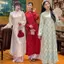 CÓ BIGSIZE - Áo dài lụa THỌ DƠI in chi tiết 3D phối phụ kiện cổ kèm quần Satin AD213