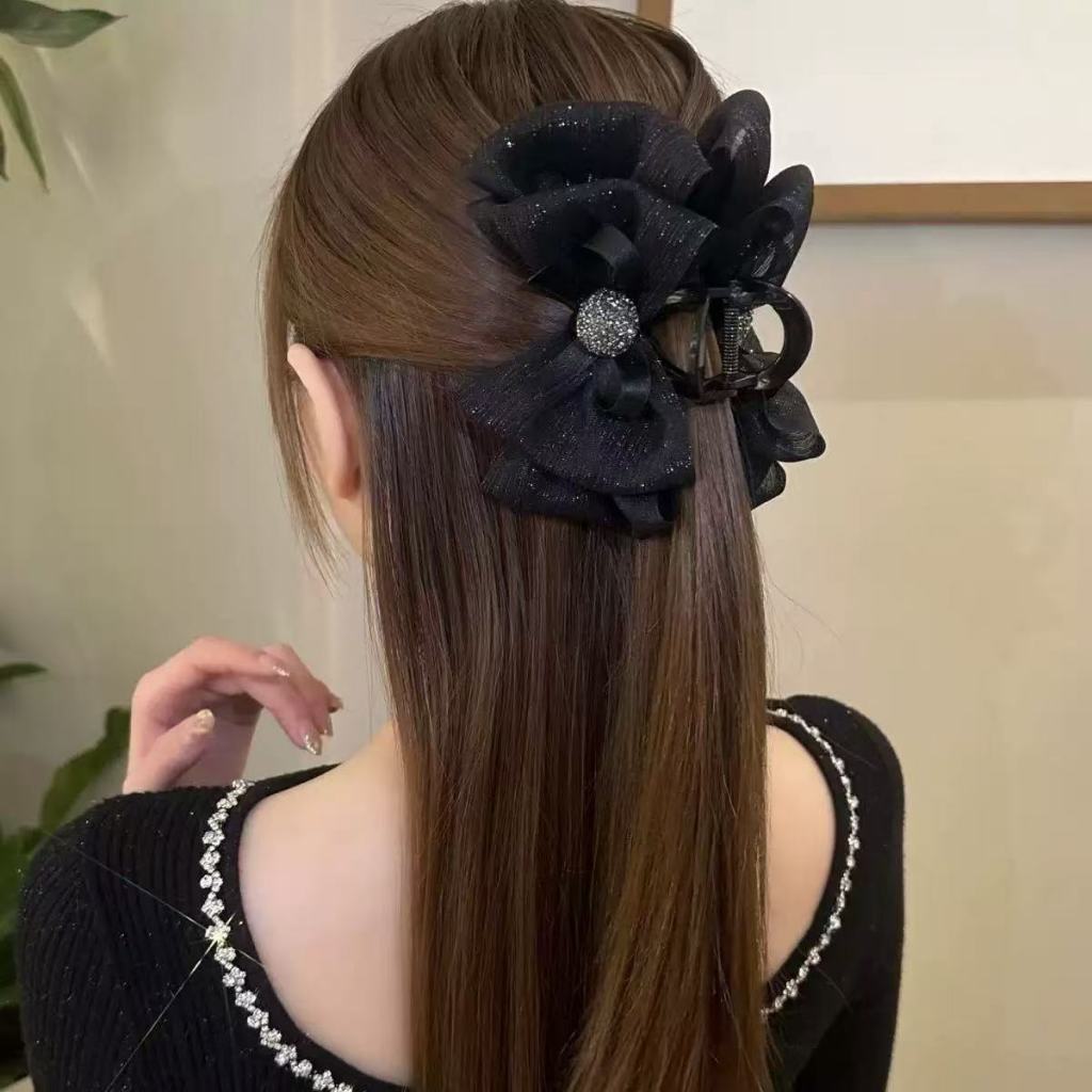 Kẹp Tóc Nơ, Thời Trang Mới, Có Móc Cài Kiểu Cá Mập, Kẹp Nơ Hai Mặt, Có Lưới, Phụ Kiện Tóc Hình Đám Mây Đám Cưới