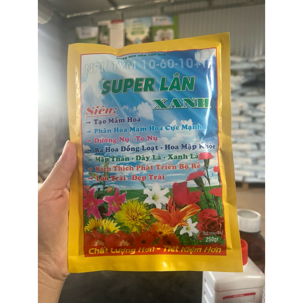 Siêu Lân Xanh 10-60-10 Tạo mầm hoa, Ra hoa đồng loạt, kích rễ phát triển mạnh