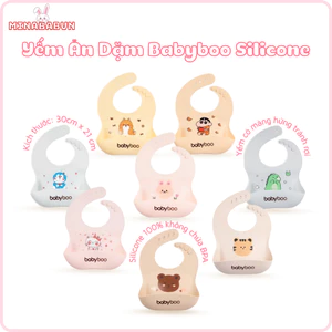 Yếm Ăn Dặm Babyboo Tootie Chất Liệu Silicone Có Máng Hứng Tiện Lợi, Yếm Ăn Dặm Xinh Silicone Mềm Nhẹ