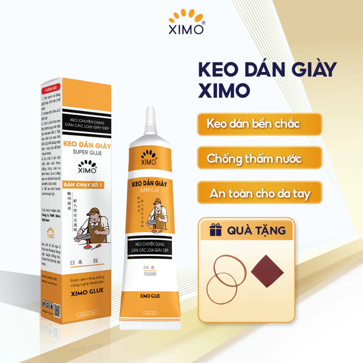 Keo dán giày siêu dính XIMO 30ml, 60ml,110ml An toàn, Chống nước, Không kết tủa, Dán được nhiều loại giày