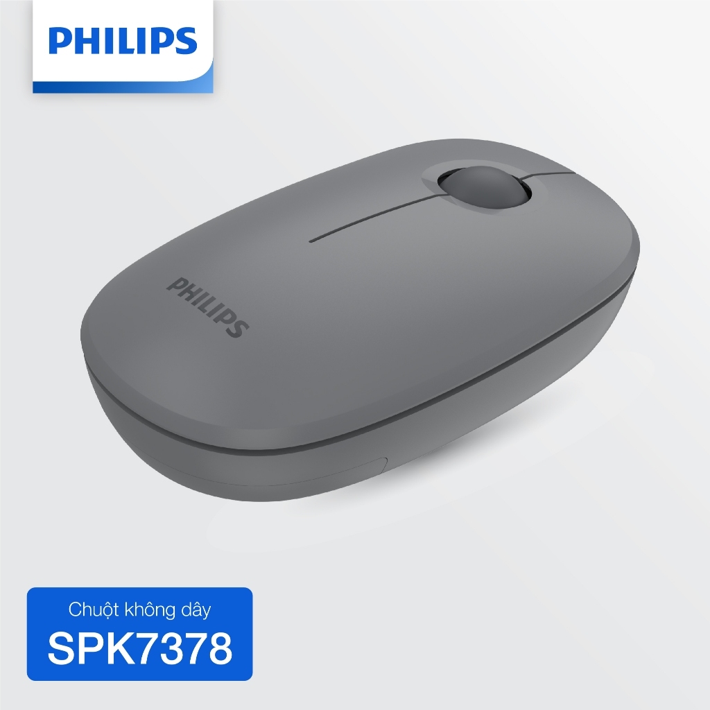 Chuột không dây Philips SPK7378 Chính Hãng – Kết nối 2.4GHz ổn định, thiết kế nhỏ gọn, pin bền