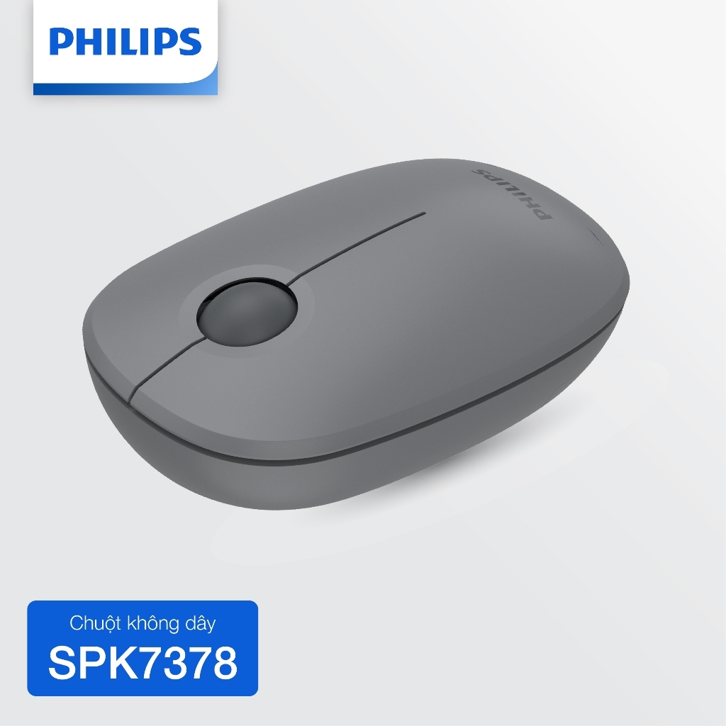 Chuột không dây Philips SPK7378 Chính Hãng – Kết nối 2.4GHz ổn định, thiết kế nhỏ gọn, pin bền