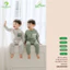 AMI0450 - Bộ Thu Đông Bé Trai Anminaza Nỉ Da Cá Cao Cấp Cài Vai Phối Tay Cá Tính