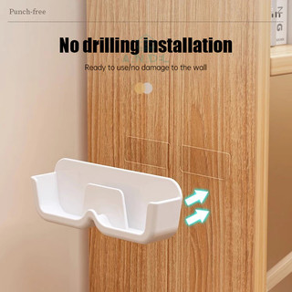Hộp Giá Đỡ Mắt Kính Dán Tường Màu Trắng Thiết Kế Dán Tường Không Cần Khoan Đục Tiện Lợi 88524