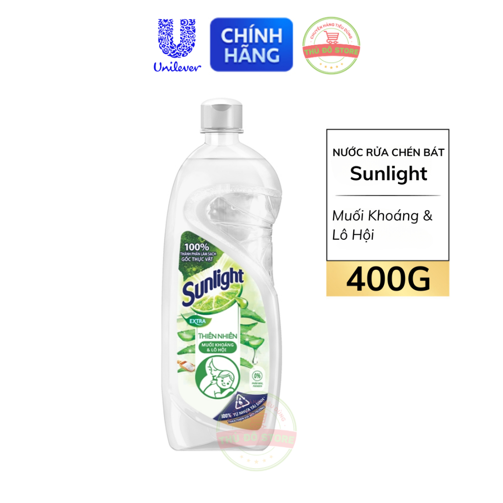 Nước Rửa Chén Bát Sunlight Thiên Nhiên - Chai 400G vg9ke1_096