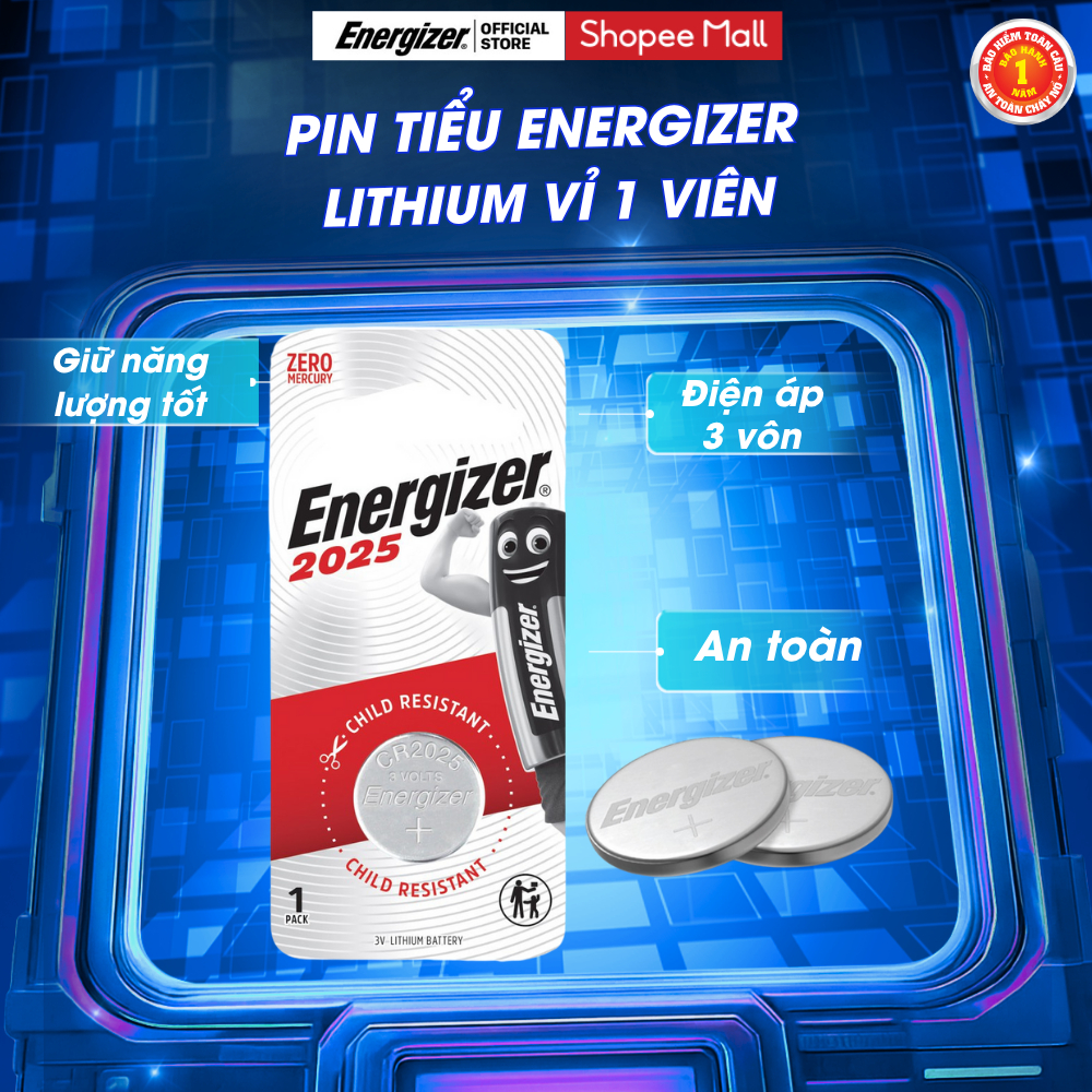 PIN ENERGIZER Specialty E-CR2025, pin tiểu 3 VOLT cho điều khiển, chìa khoá xe - Hàng chính hãng