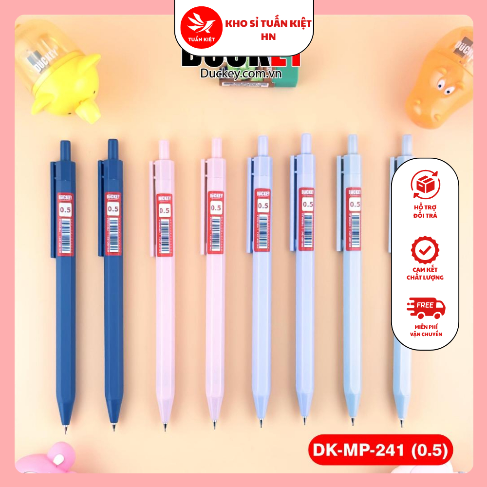 Bút chì kim Duckey DK-MP-241  Thân lục giác nhiều màu, ngòi 0.5mm & 0.7mm