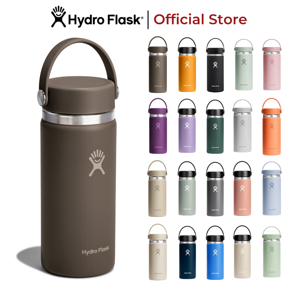 Bình giữ nhiệt Hydro Flask 473ml Wide Flex Cap 16 oz chính hãng, giữ nhiệt tốt, an toàn cho sức khỏe
