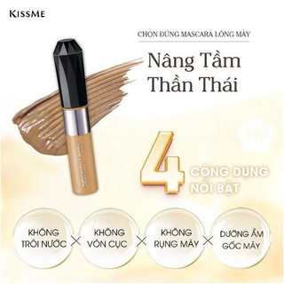 Mascara Chải Đổi Màu Lông Mày Chống Trôi Siêu Bền Kissme Heavy Rotation Màu Tro Tự Nhiên EX09